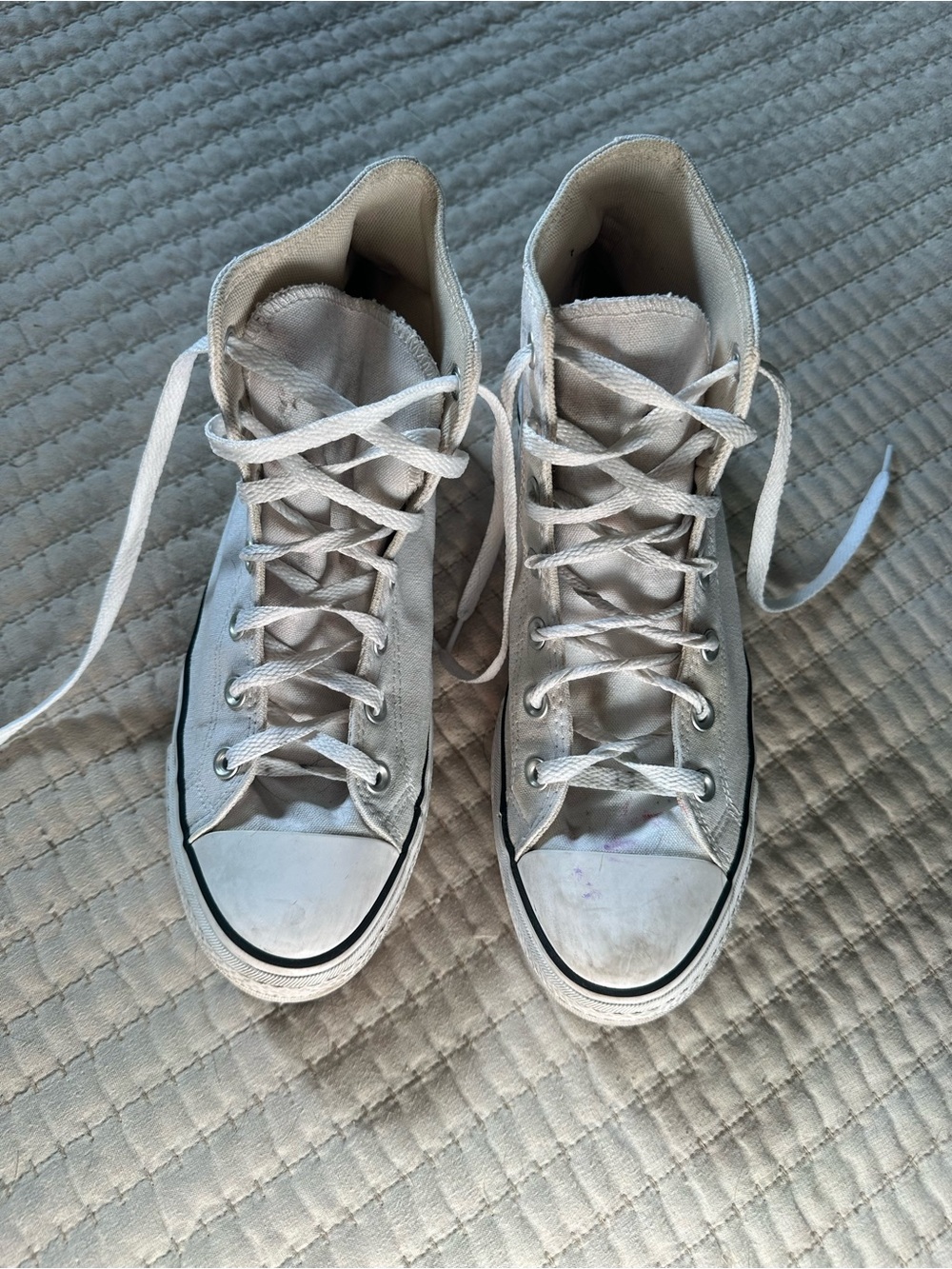 Converse White High Top Canvas Sneakers